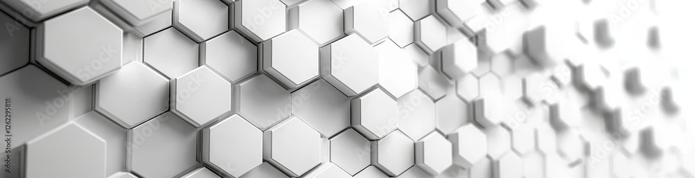 Poster simple hexagonal elements form a geometric abstract background. this design works well for medical, 
