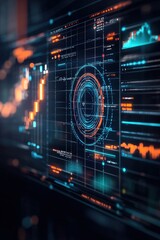 A futuristic dashboard tracking bullish trends in real-time.