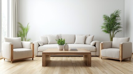 Modern Minimalist Living Room Interior Design: Tranquil and Serene Space
