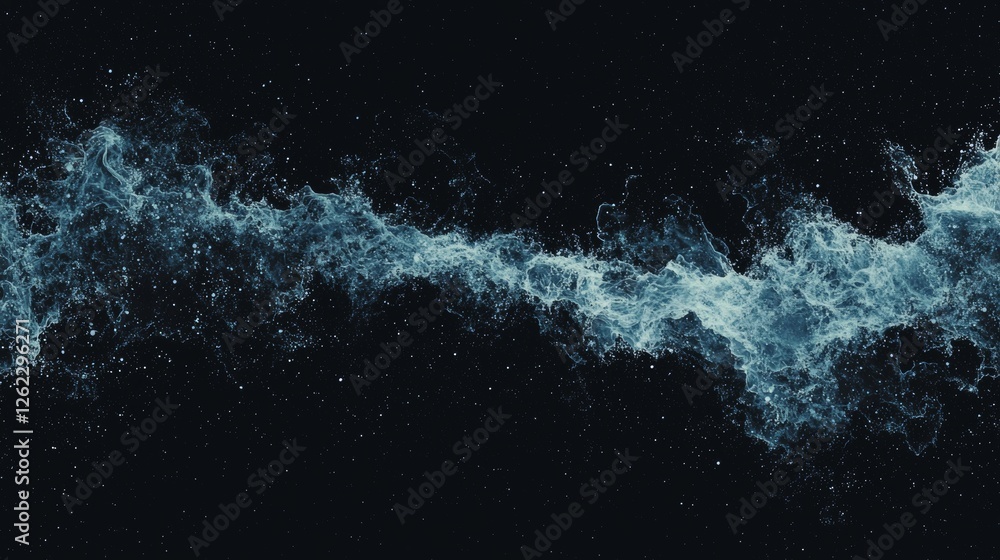 Poster a bright blue streak of light set against a dark backdrop conveys a sense of swiftness and technolog