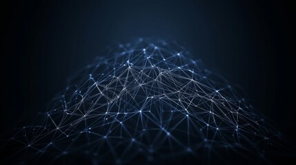 Abstract digital mountain network connection