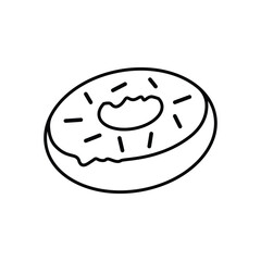 Vector illustration of donut icon isolated