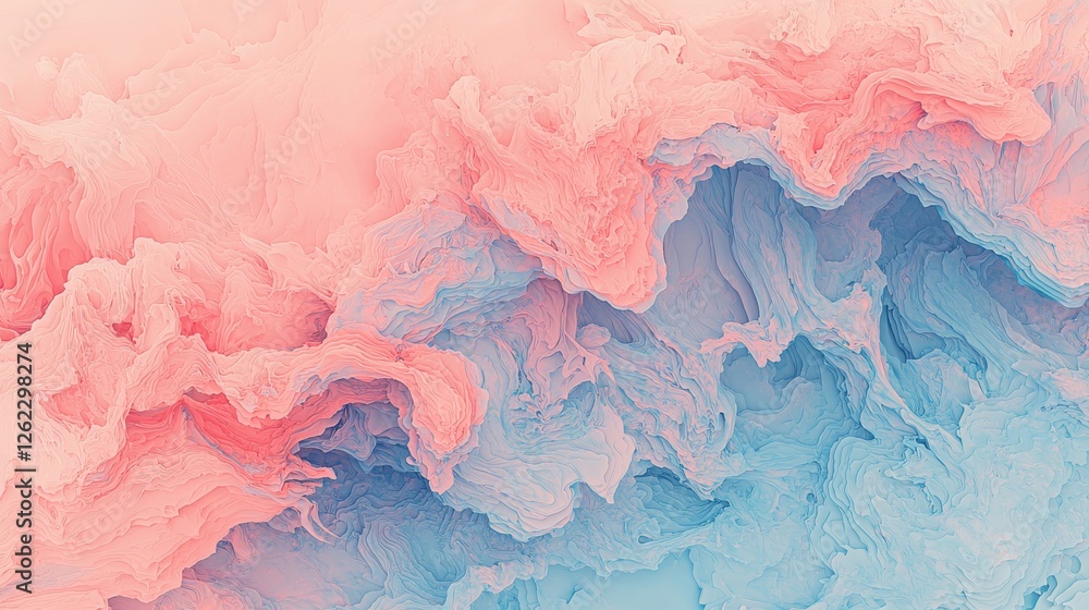 Poster waves are represented in an abstract manner through the use of vibrant colors and flowing lines