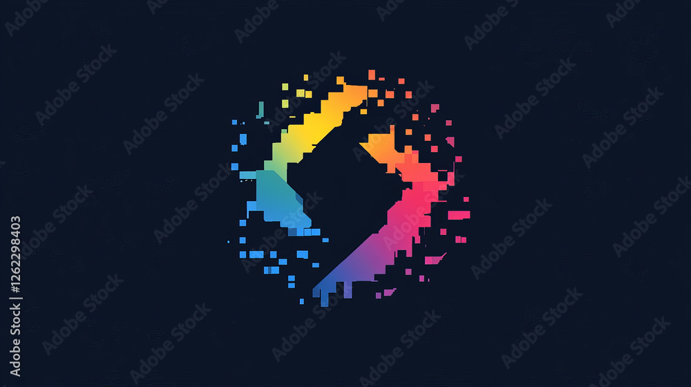 Poster abstract icon for development business. vector sign for business company digital development concept