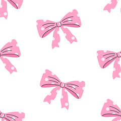 Seamless pattern with bow knots
