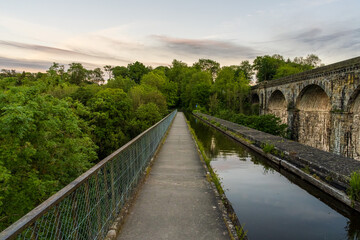 Evening mood at the Chirk Aqueduct & Viaduct, Wales, UK