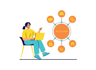 Illustration of an Blockchain Technology