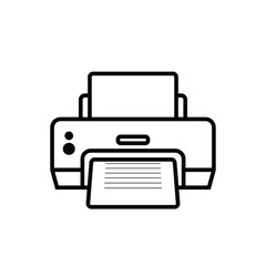 .Printer with paper vector illustration