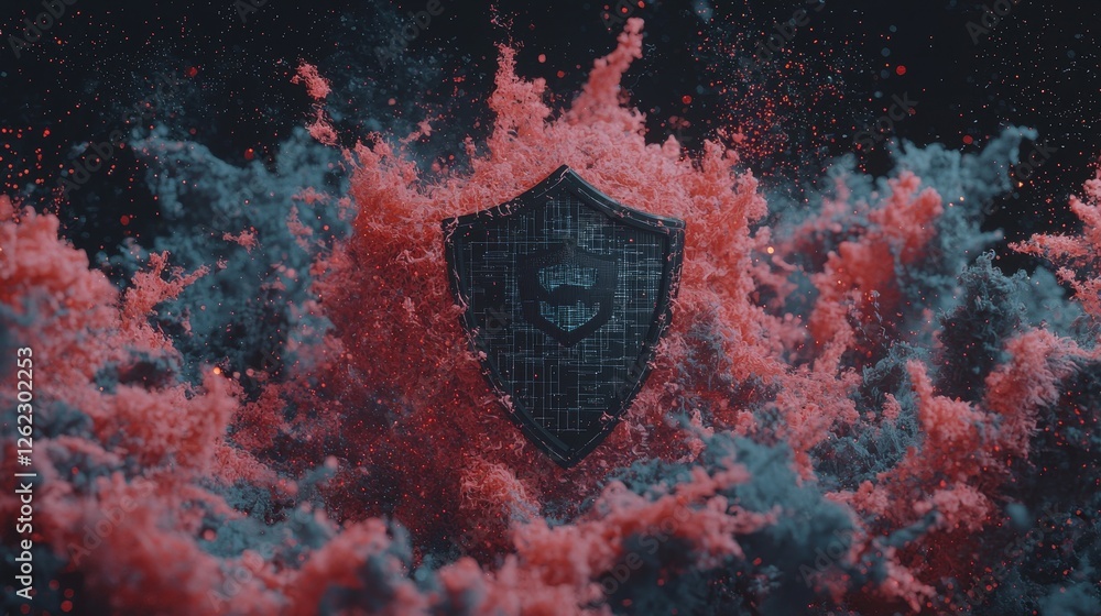Poster document protection with compliance, symbolizing a shield that shields documents with various regula