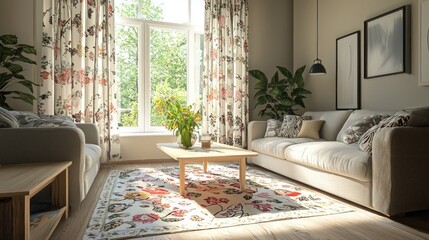 Bright and Airy Living Room Interior Design