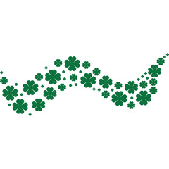 Fototapeta premium St Patricks Day clover wave