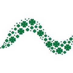 St Patricks Day clover wave