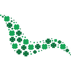 St Patricks Day clover wave