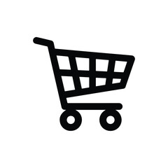 Shopping cart icon vector, trolley cart vectot, market symbols