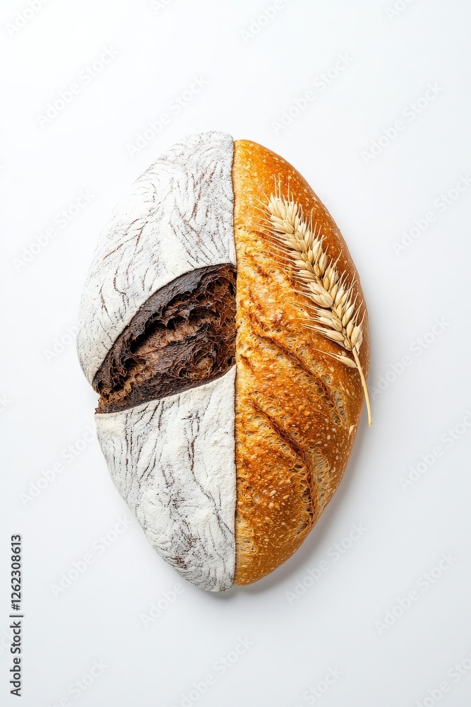Poster a graph comparing traditional and modern bread-making methods.