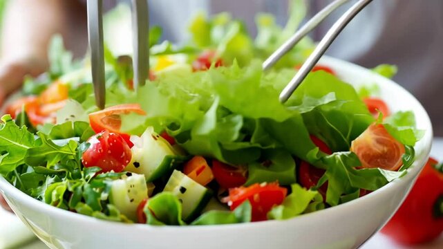 Fresh and Vibrant Salad Bowl: A Healthy and Delicious Meal