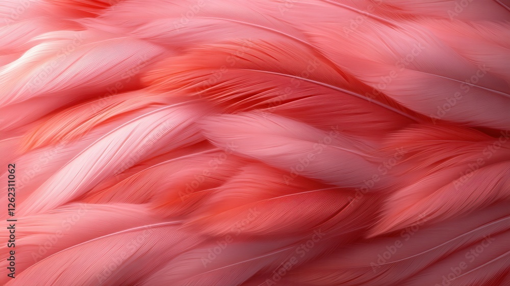Poster soft pink feathers create a delicate and textured background for artistic designs.