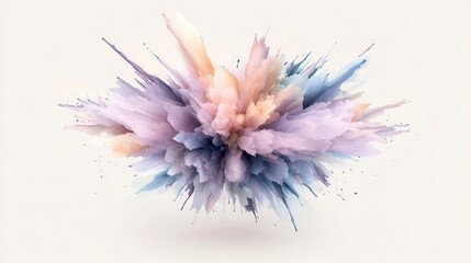 Obraz premium Abstract Pastel Color Explosion Festive Artistic Spring AI Generated Image