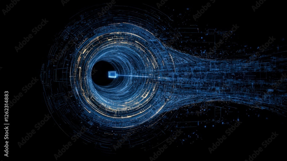 Poster futuristic data stream abstract technology background
