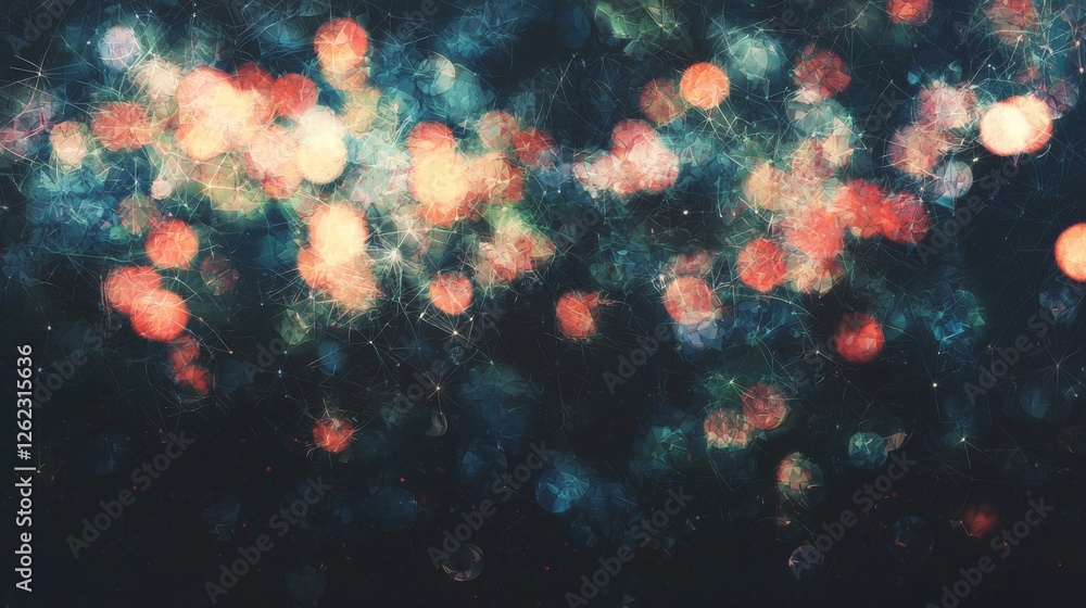 Poster a kaleidoscope of linked digital elements in vivid hues serves as a powerful visual metaphor for the