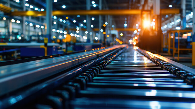 panoramic view of modern aluminum production facility showcasing advanced machinery and bright lighting, emphasizing industrial efficiency and