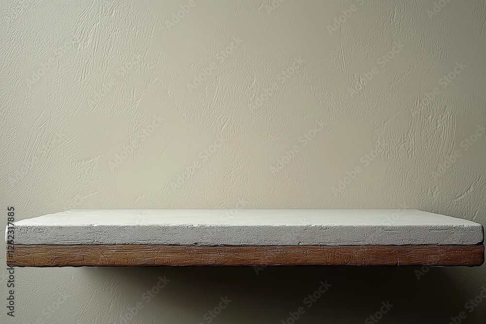 Fototapete A product is displayed on a blank white gradient background in a 3D rendering. The setting is an empty studio with a white backdrop and room floor