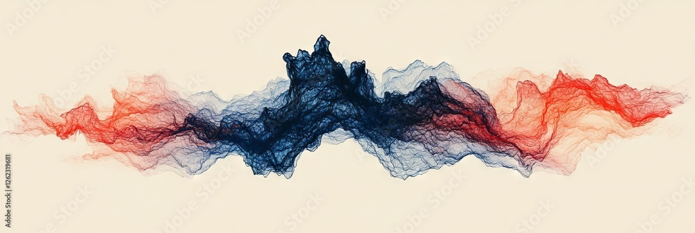 Poster the vibrant multicolored background, characterized by wavy lines in multiple hues, results in an ene