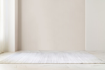 Modern Scandinavian and minimalist living room interior. White empty room. Scandinavian interior design. Home Nordic interior.