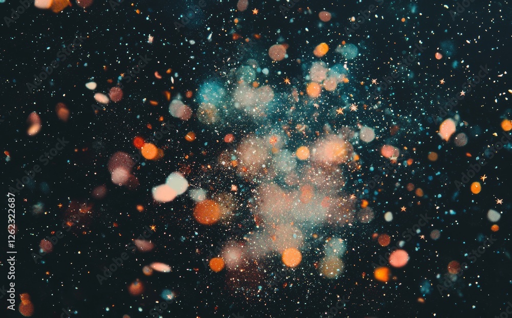 Poster an abstract background is created by the blending of blurry blue and yellow colors, accompanied by d