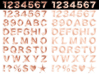 文字フチ、筆、8桃金