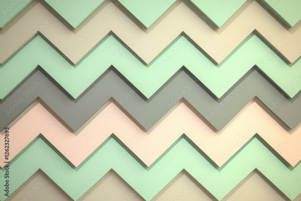 Poster elegant pastel color zigzag pattern background, creating a visually appealing and versatile backdrop
