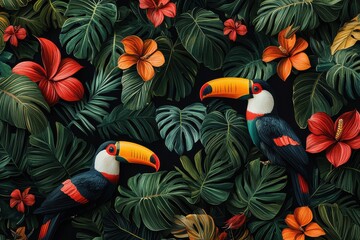  Vibrant Tropical Scene Featuring