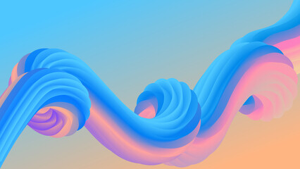 ABSTRACT BACKGROUND ELEGANT BLUE ORANGE GRADIENT 3D FLUID SWIRL WAVY SMOOTH LIQUID COLORFUL DESIGN VECTOR TEMPLATE GOOD FOR MODERN WEBSITE, WALLPAPER, COVER DESIGN	