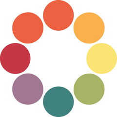 vector illustration color of a group of people in circleset of colorful round buttons,set of colorful round buttons,
