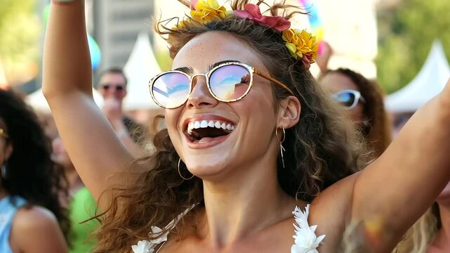 Pride Festival with Drag Performers Entertaining Spectators