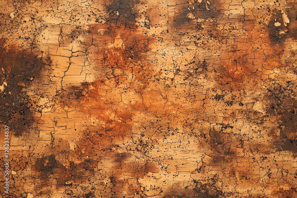 Poster abstract cracked surface with rustic textures and earthy tones, creating a captivating background wi