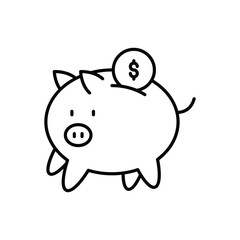 Piggy Bank vector icon