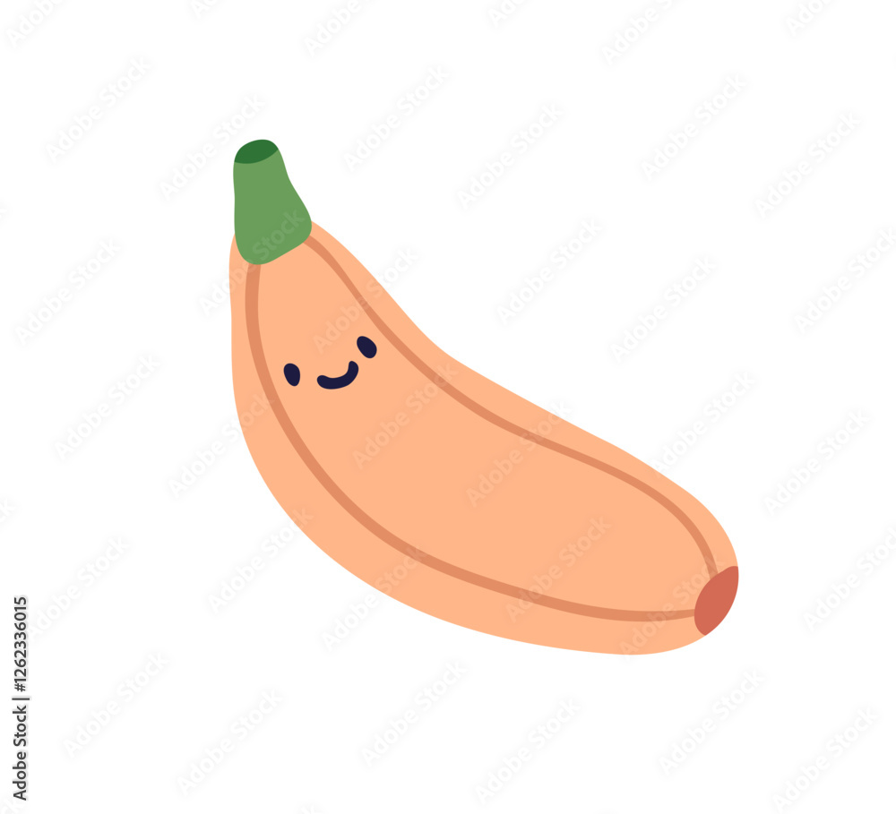 Poster funny courgette character with cute happy face. smiling baby vegetable with kawaii emotion, expressi