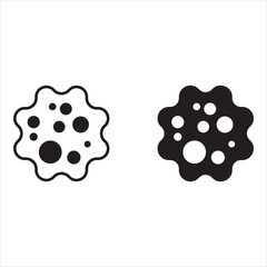 Cancer cell icon set, cancer disease vector illustration on white background.
