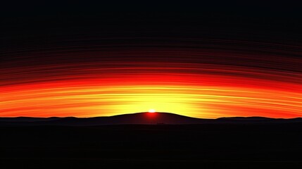 Time-lapse of wind turbine farm at sunset, long exposure shot, renewable energy power generation, stock photo with side copy space.