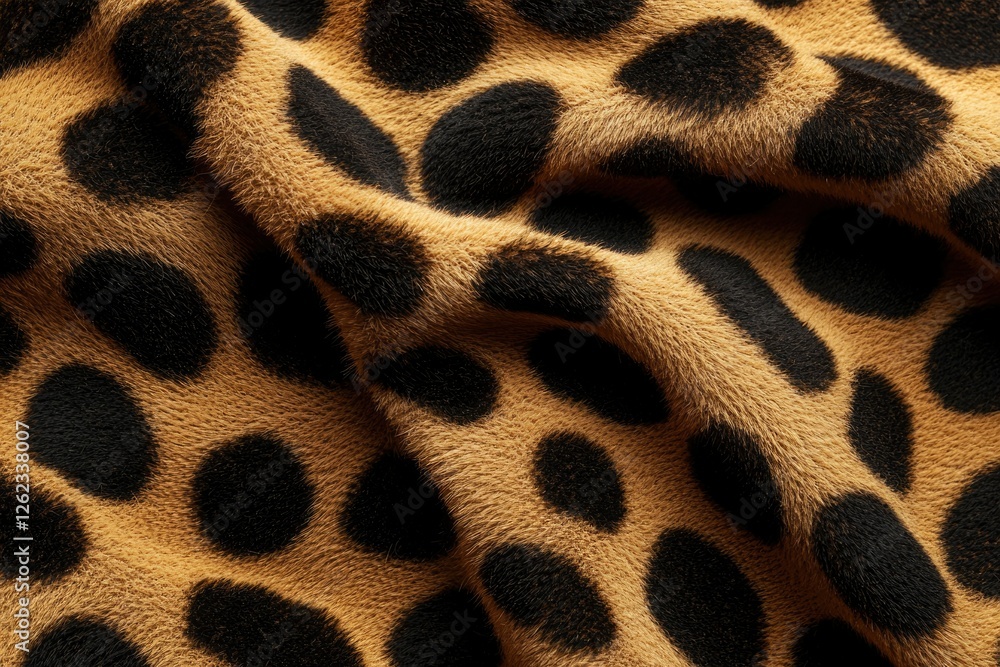 Poster leopard print fabric texture fills frame for backdrop, design or craft use