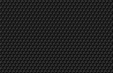 Seamless geometric pattern with 3D optical illusion of triangular-based pyramid, black and gray monochrome color. Vector illustration, for masculine shirt lady dress cloth textile  backdrop background