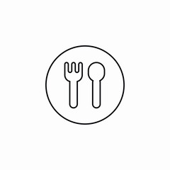 Restaurant utensils icon vector sign