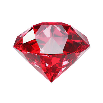 red gem isolated on white