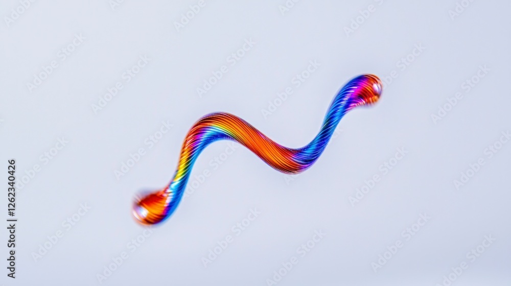 Aufkleber abstract rainbow swirl colorful energy wave dynamic design 3d render