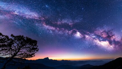 Fototapeta premium 壮麗な天の川と星空の高解像度画像