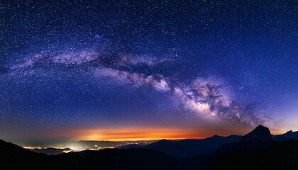 Fototapeta premium 壮麗な天の川と星空の高解像度画像