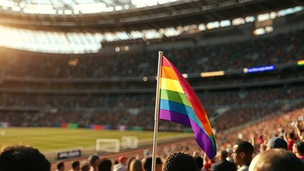 Pride Flag Waved at Sports Event for LGBTQ+ Athlete Solidarity