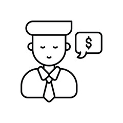 Financial Advisor vector icon