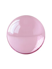 Obraz premium Pink sphere with subtle highlights and reflections against a transparent background